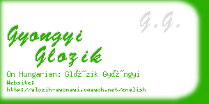 gyongyi glozik business card